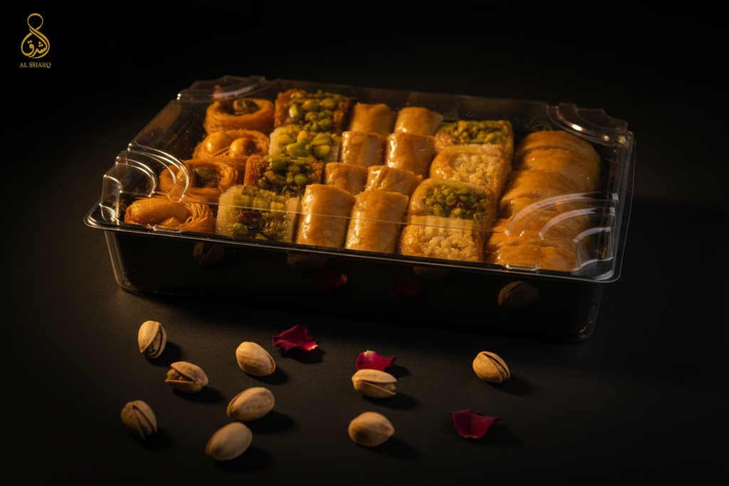 Sushi Box Baklava Mix – Low Front mit Logo