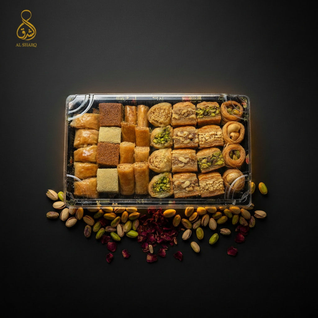 Sushi Box Baklava – Draufsicht mit Logo